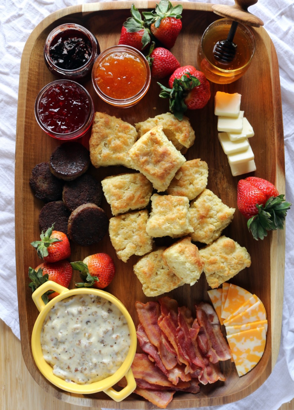 Tate Farms Cast Iron Biscuits on Biscuit Board 